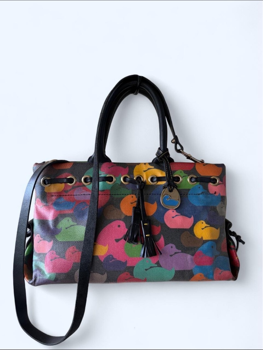 Vtg Dooney & Bourke Wonder Duck Daydreamer Crossbody Satchel Good Condition